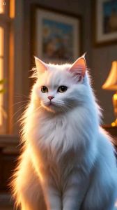 雪白长毛与静谧气质（波斯猫生活照）