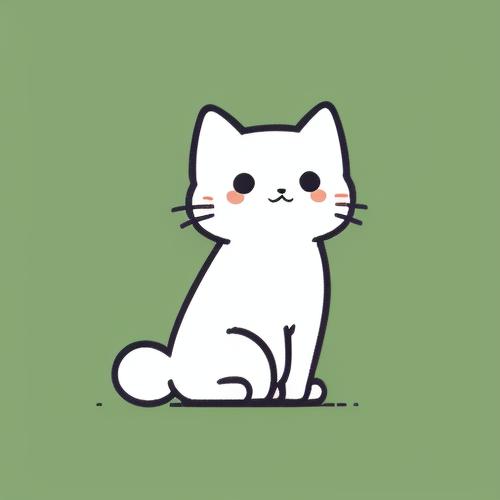 优雅气质，社交媒体独特标识（波斯猫头像）
