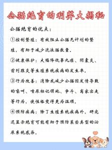 猫咪绝育寿命长性格好，但需防胖和手术风险（猫绝育好处坏处）