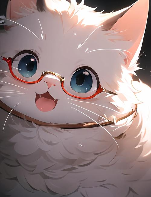 猫咪戴墨镜，时尚又萌趣！（爆炸背景墨镜猫咪）