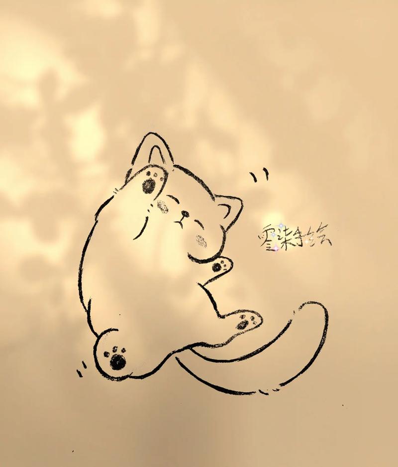 圆头三角耳，大眼小铃铛（画一只可爱的小猫图片）