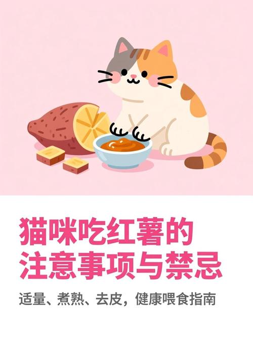 红薯适量喂食，煮熟去皮助消化，肾病猫不宜（猫咪能吃红薯）